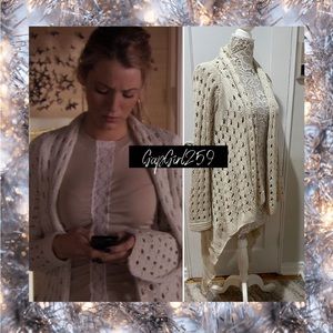 SOLD Textile Elizabeth + James cardigan M/L ASO Serena van der Woodsen